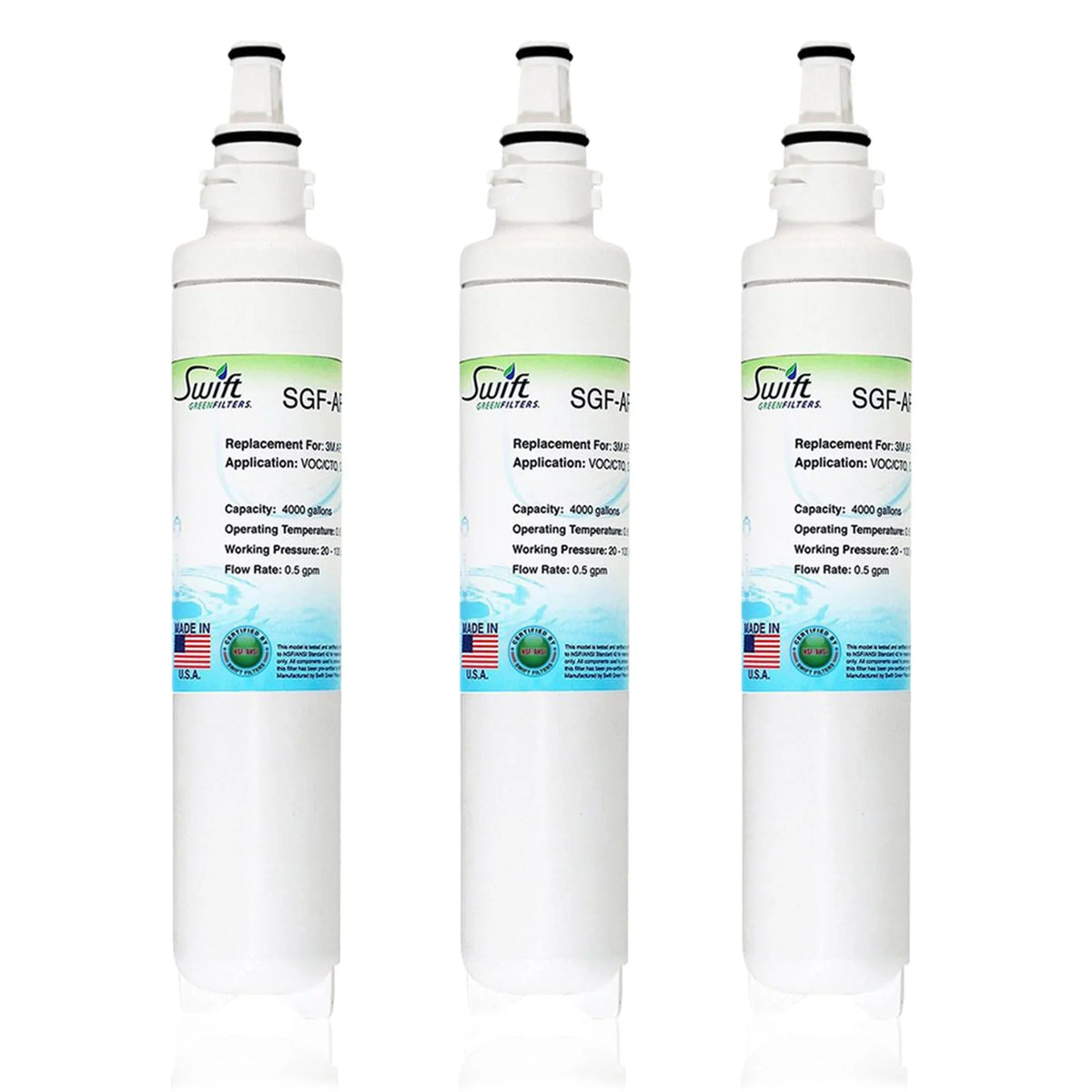 (Pack Commercial Replacement – Rx AP2–405GS Filters SGF–AP2–405GS Green New Swift Filters Water for 3) 3M of Release
