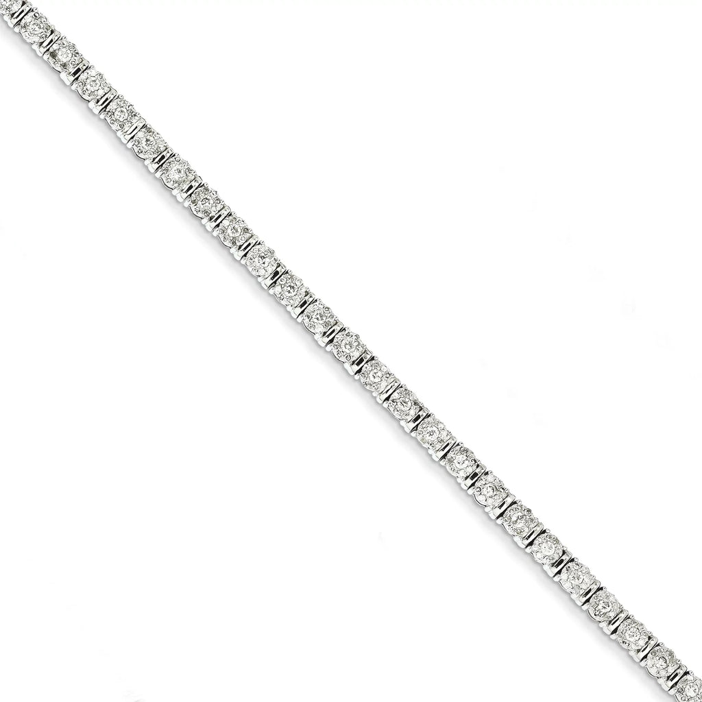 2ct Release Bracelet. Gold 14k Tennis Diamond White Wt– – New Carat