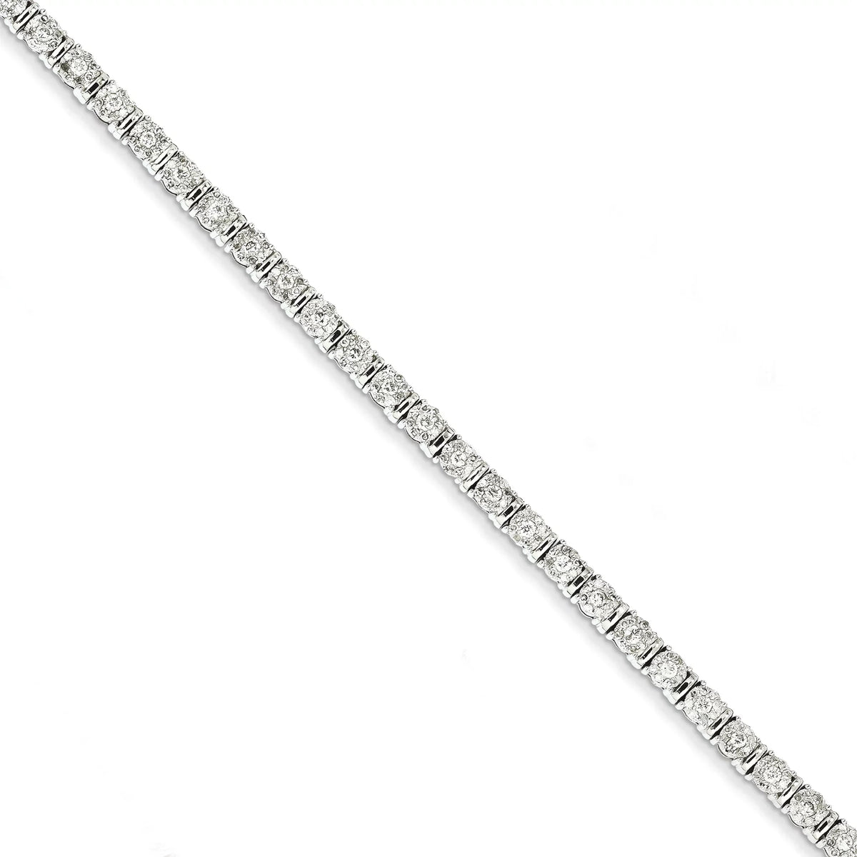 2ct Release Bracelet. Gold 14k Tennis Diamond White Wt– – New Carat