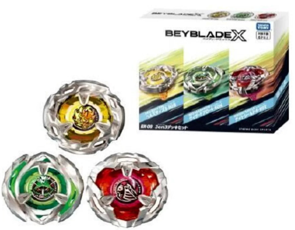 3 BX–08 Beyblade New Deck on 3 Takara Release X Set – Tomy - Special Edition