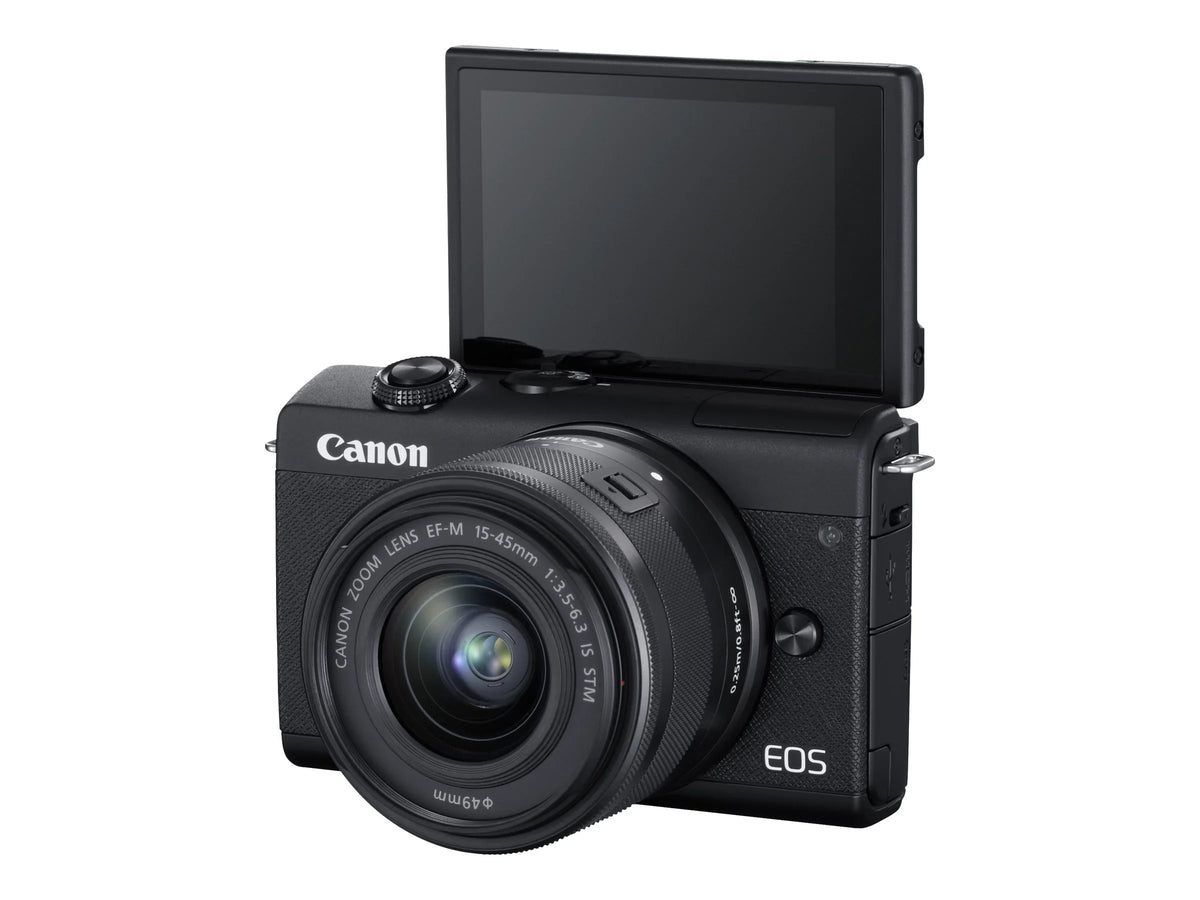 / camera Digital MP – – – – EF–M – M200 zoom STM 15–45mm – 3x lens 25 Wi–Fi, 24.1 – black APS–C IS optical Canon Bluetooth mirrorless – 4K fps EOS