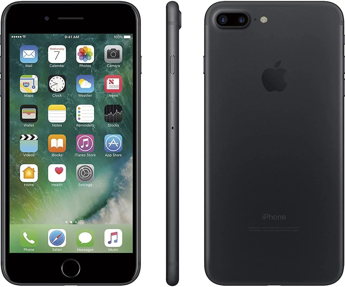 256GB Compatible) 7 Matte iPhone Fair) Pre–Owned – Black Unlocked A1784 Release (AT&T/T–Mobile GSM (Refurbished: Smartphone 5.5" New Apple Plus - Special Edition