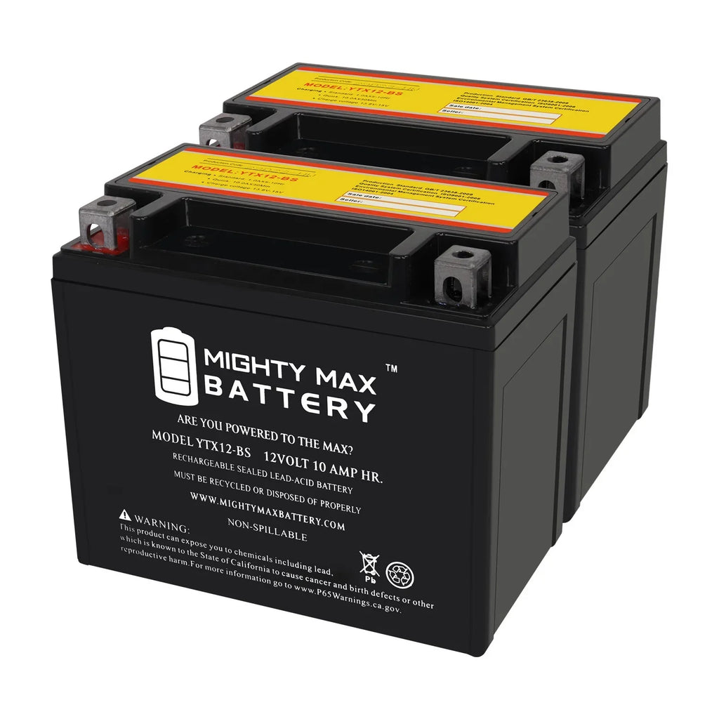12V 10Ah Suzuki Z – Pack 2 Battery Replacement with – New compatible Release YTX12–BS 01–04 GSX–R1000, - Special Edition
