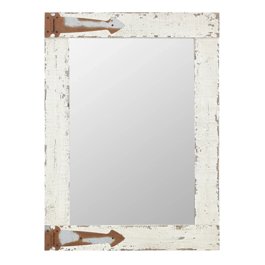 22" 30" x Serenad Mirror White Aspire by Wall Farmhouse