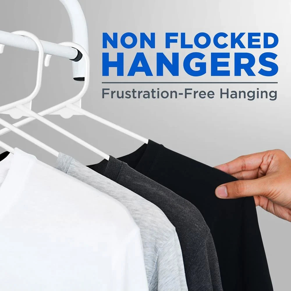 200 Standard SereneLife White Mega Clothes Plastic for Pieces Hangers Pack, Hangers, - Special Edition