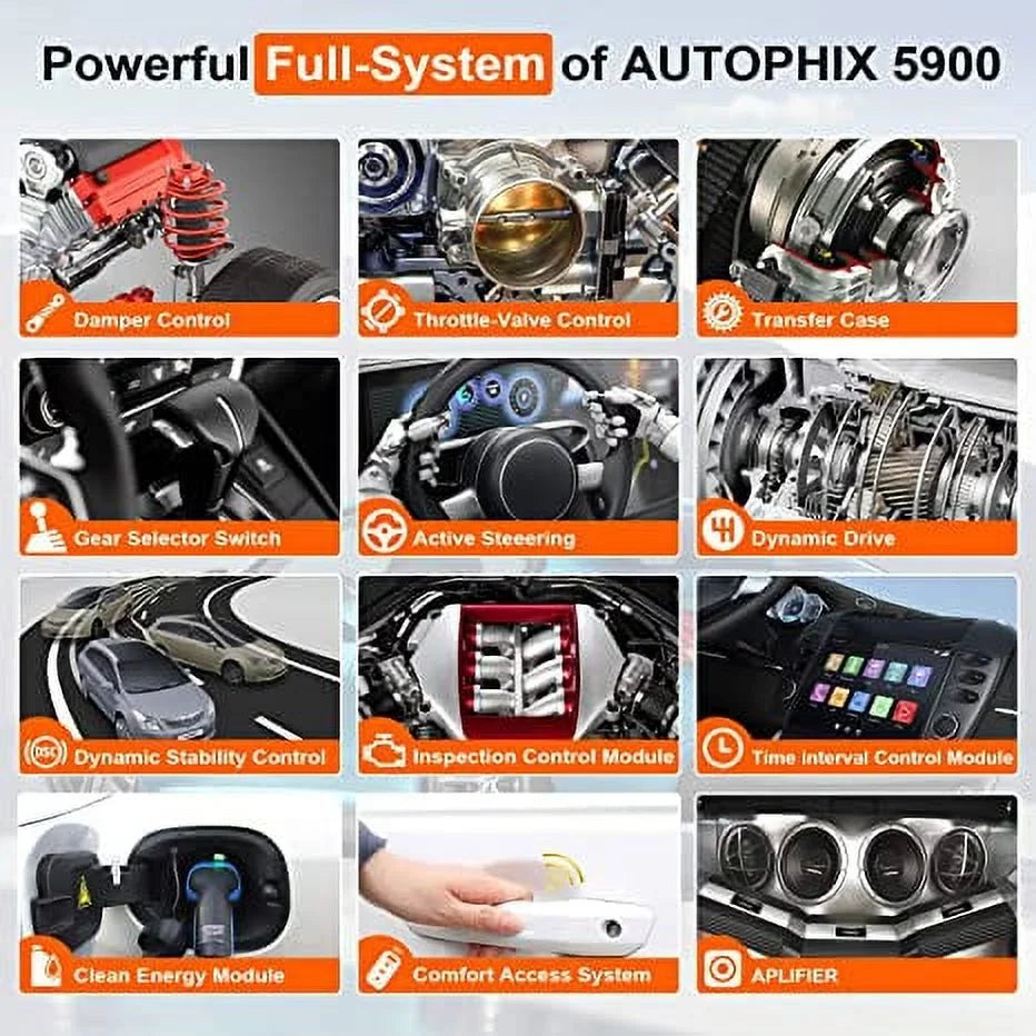 5900 Scanner Car Tool BMW Systems for Battery BMW Autophix Tool Car Reader for Code All OBD2 Scanner Automotive Tool MINI Oil Reset Fits Roll–Royce Scan Registration EPB SAS Diagnostic - Special Edition