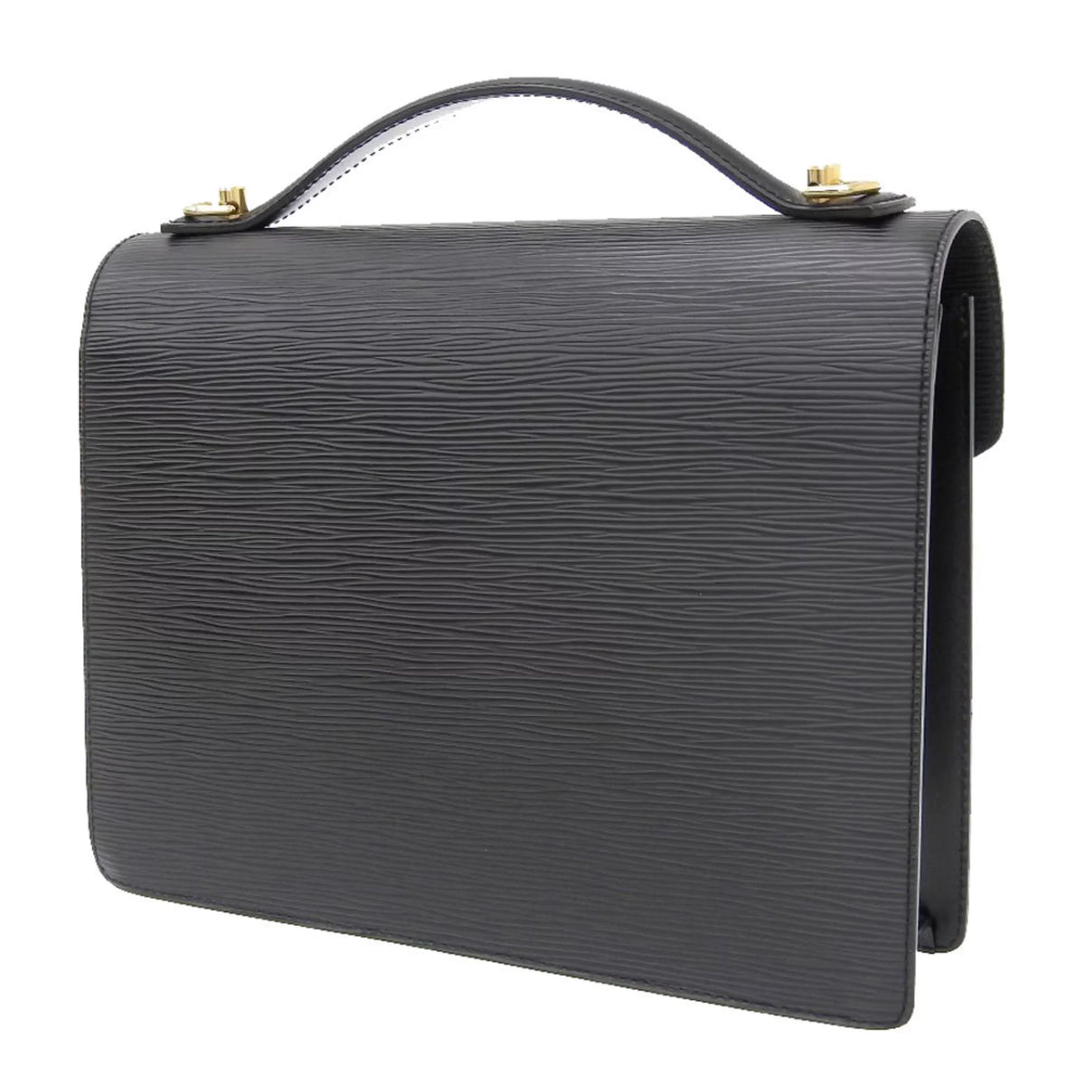2WAY LOUIS Authenticated VUITTON Noir Louis Vuitton Bag Used Epi M52122 Monceau