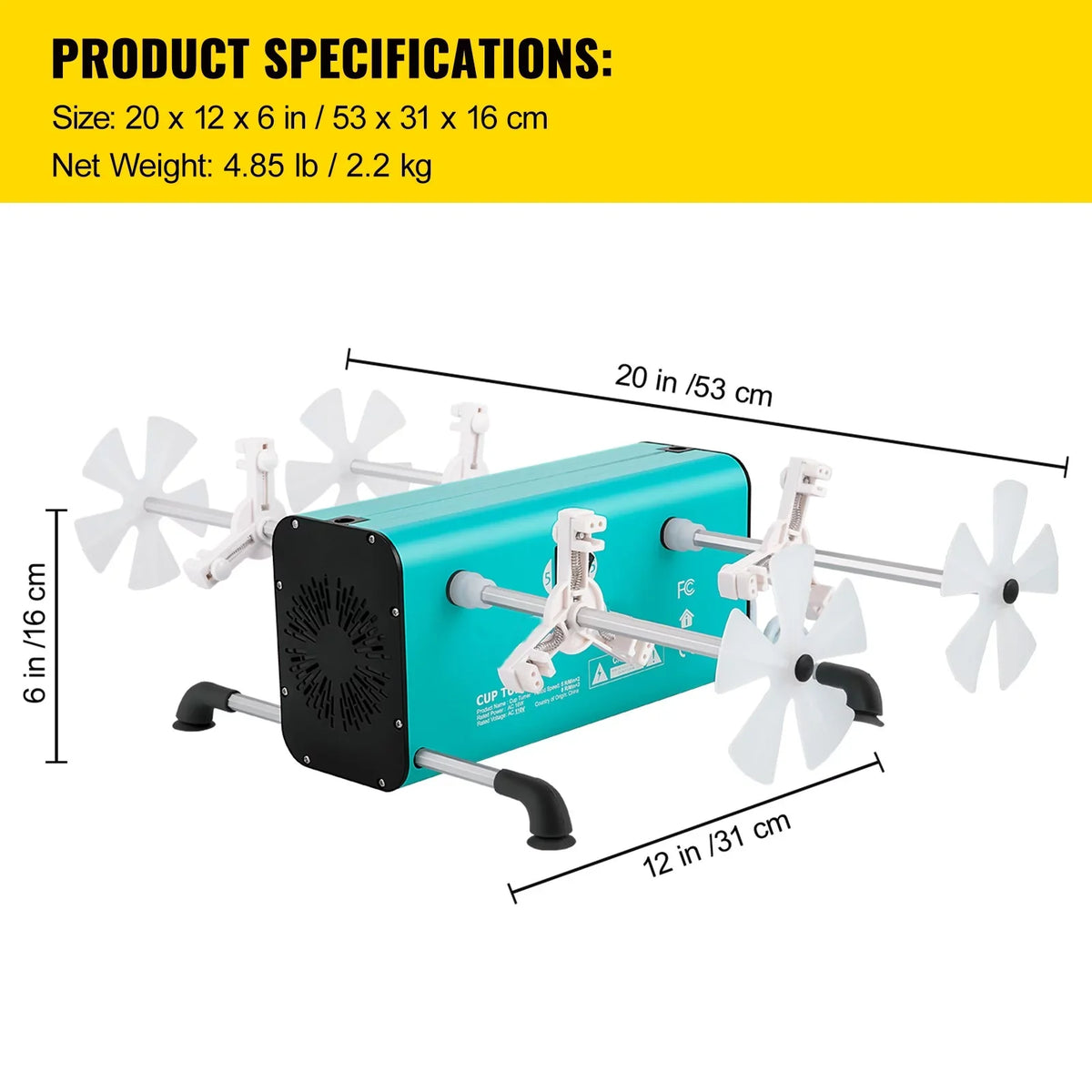 4 Rotator Spinner 2 with Removable 4 Crafts Motor, Glitter for Independent Mute for Speeds Tumbler Machine Tumbler, 4 Arms, Cup BENTISM Release and Adjustable Kit New Crafts – Switches DIY Turner Epoxy Multiple - Special Edition