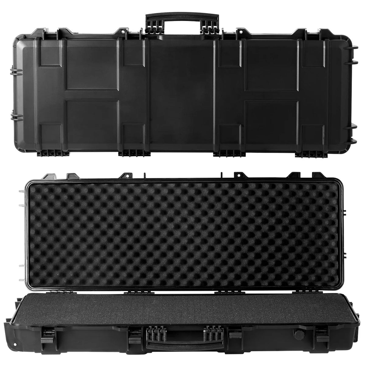 & Crushproof, with SKYSHALO Case Case, 3 Airsoft Gun Release Gun New or Foams, for – inch Waterproof Rifles IP67 42 Fully–protective Rifle Wheels, lockable with Rifle Hard Two Layers Case Hard Shotguns, - Special Edition