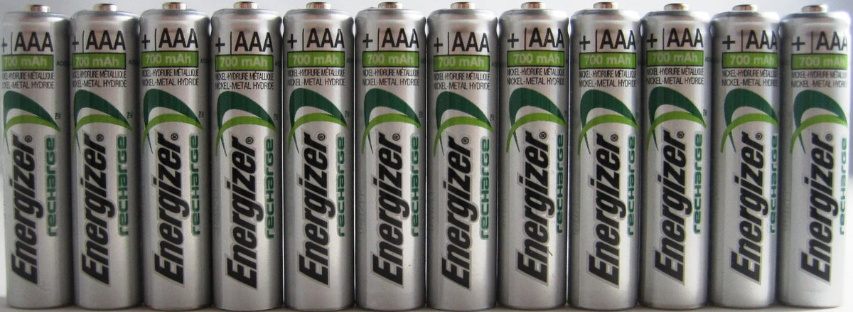 12 1.2V AAA x mAh Rechargeable NiMH Battery 800 Energizer New