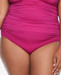 22W High–Waist New Ralph Swim Lauren Shirred – PLUMERIA Release Bottom, US Plus Size - Special Edition