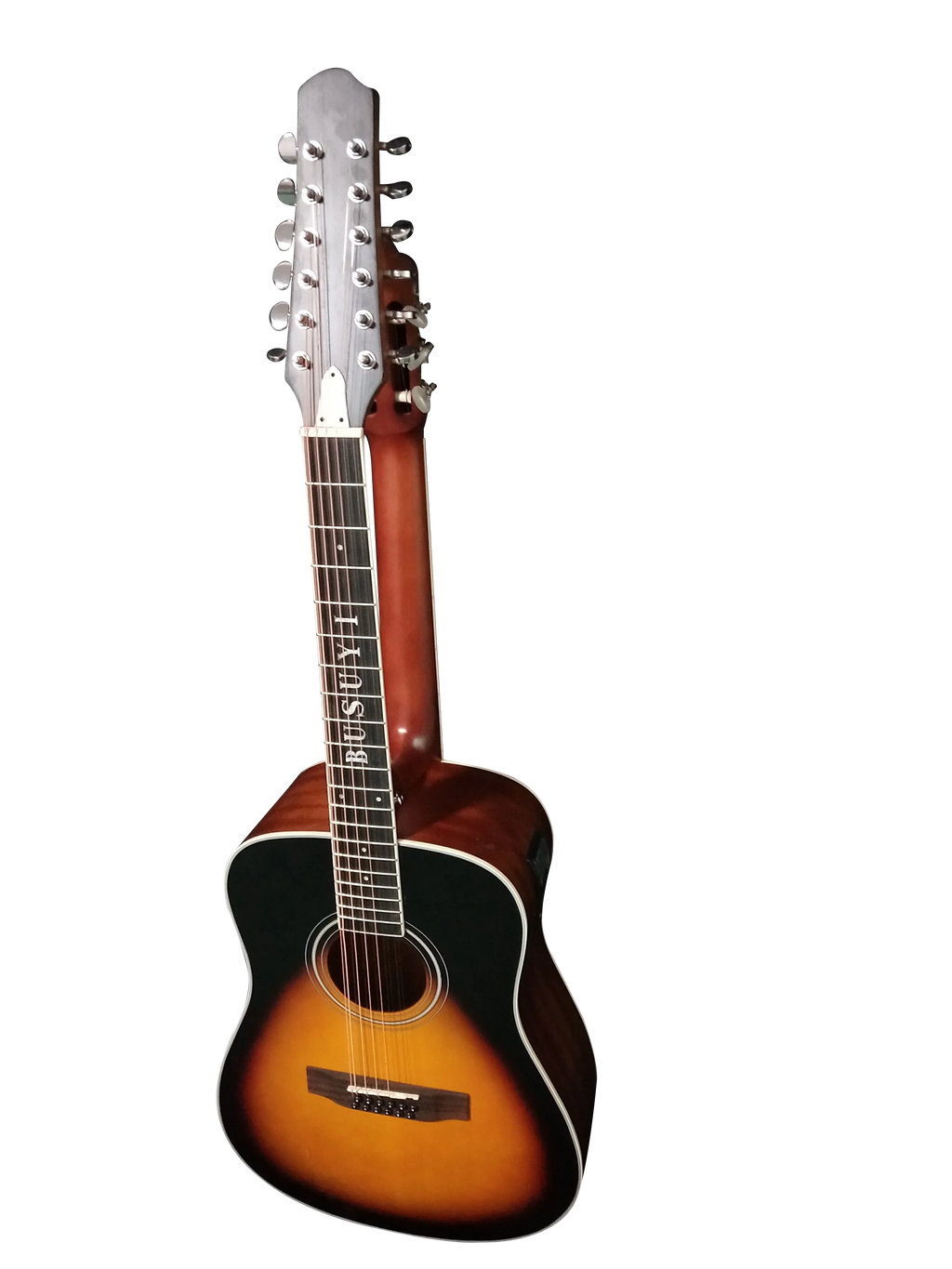 2021 Guitar PT Double Acoustic Neck, Strings Double 12/6 Sided Sunset Busuyi