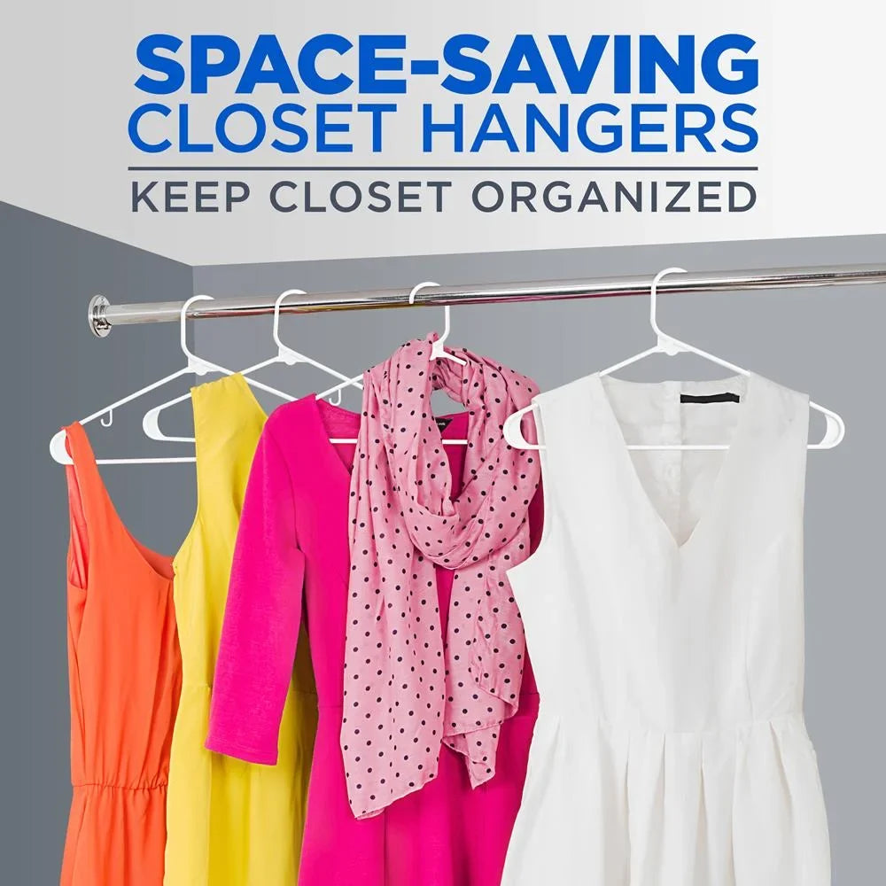 200 Standard SereneLife White Mega Clothes Plastic for Pieces Hangers Pack, Hangers, - Special Edition