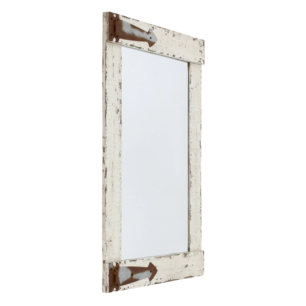 22" 30" x Serenad Mirror White Aspire by Wall Farmhouse