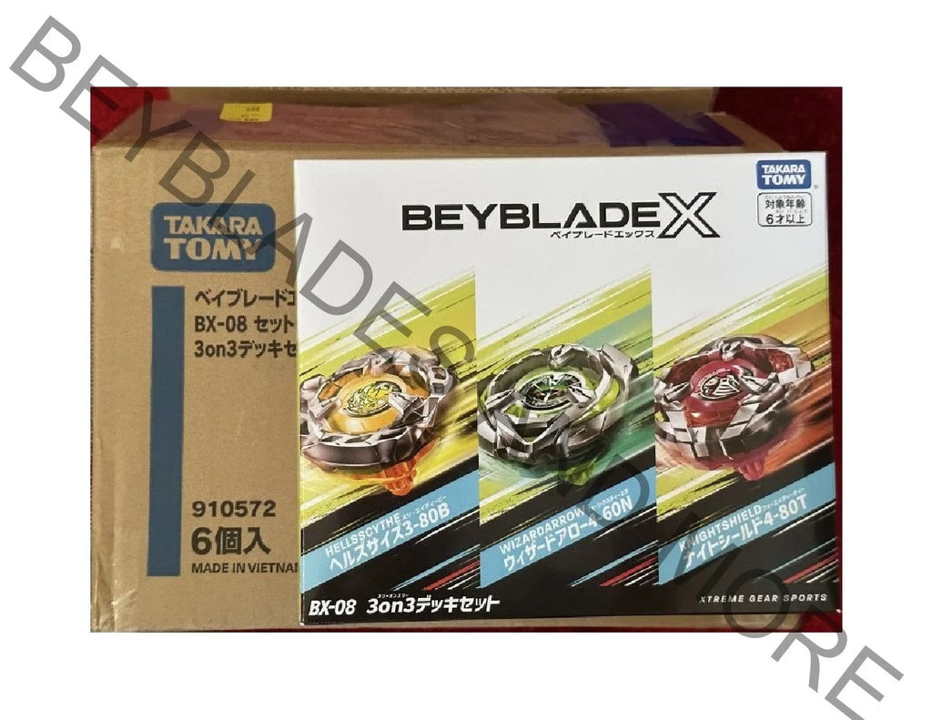 3 BX–08 Beyblade New Deck on 3 Takara Release X Set – Tomy - Special Edition