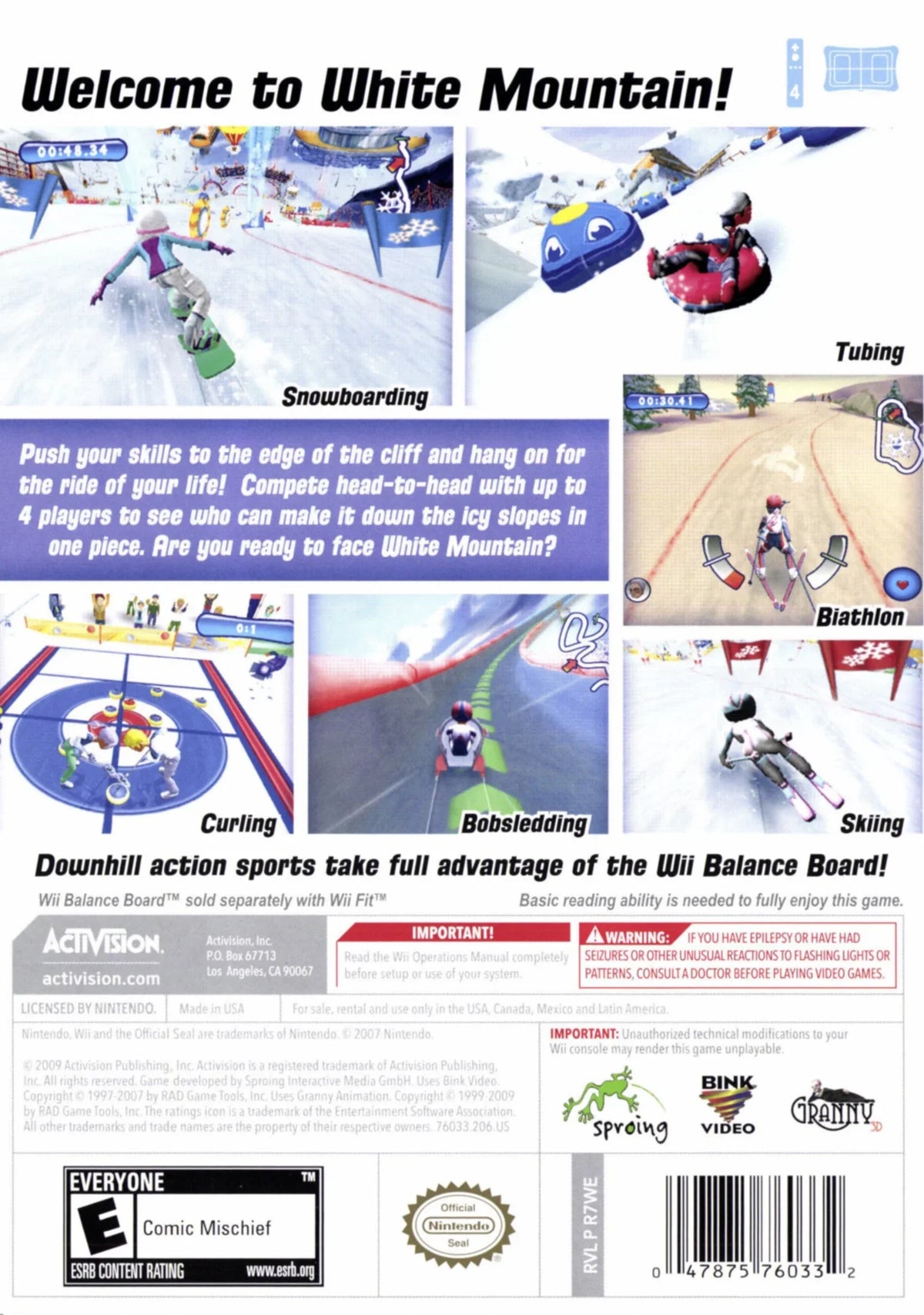 (Wii) – Mountain New Sports Release - Special Edition