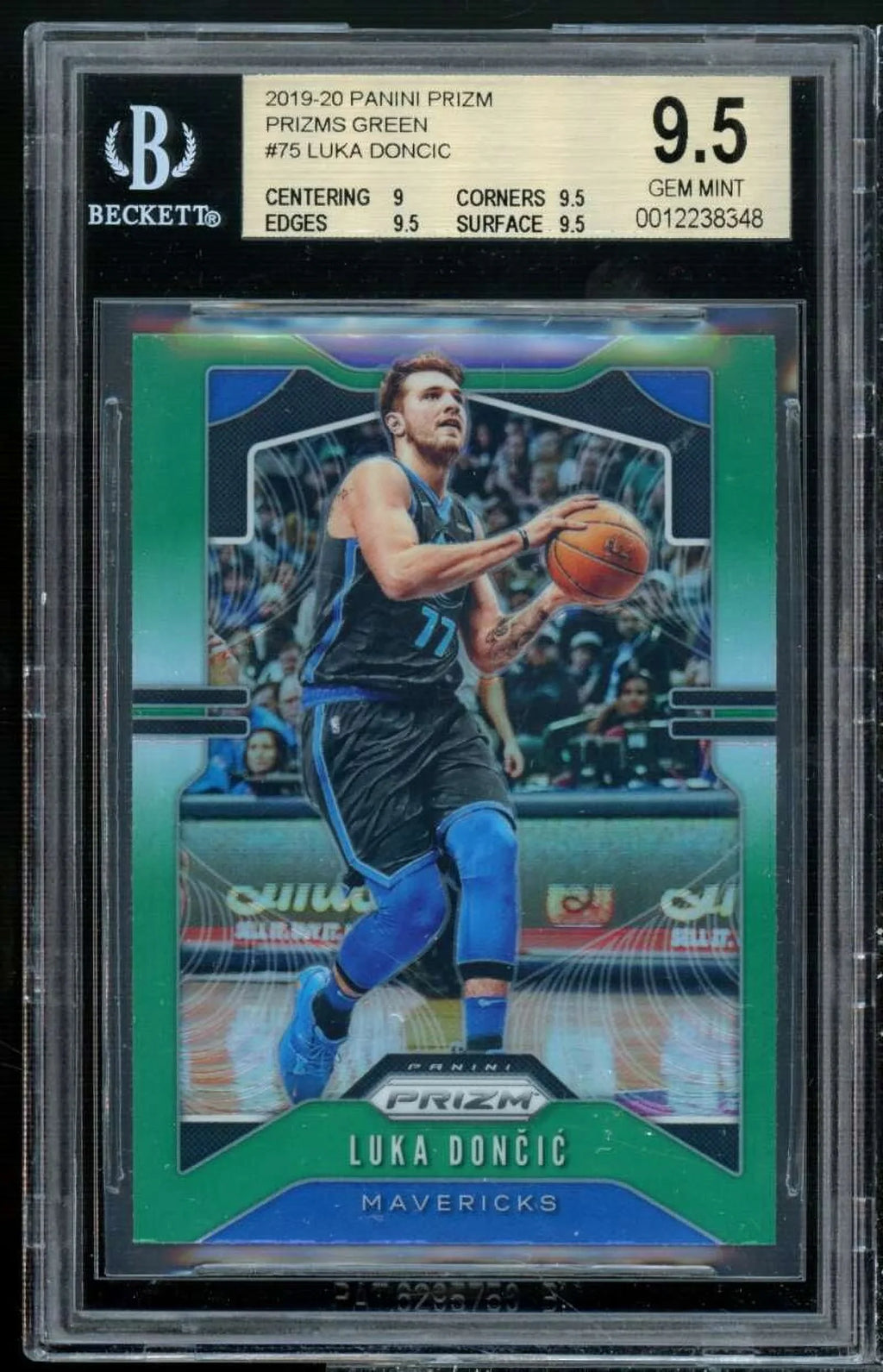 2019–20 9.5 Green (9 Luka Prizms Prizm Panini Card Doncic #75 9.5 BGS 9.5) 9.5 - Special Edition