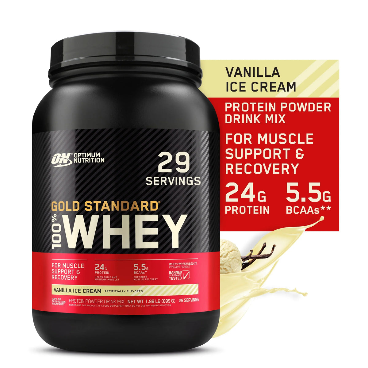 29 2 Powder, Release New Standard Gold Protein Nutrition, Whey Servings – Ice lb, Vanilla Cream, Optimum 100% - Special Edition