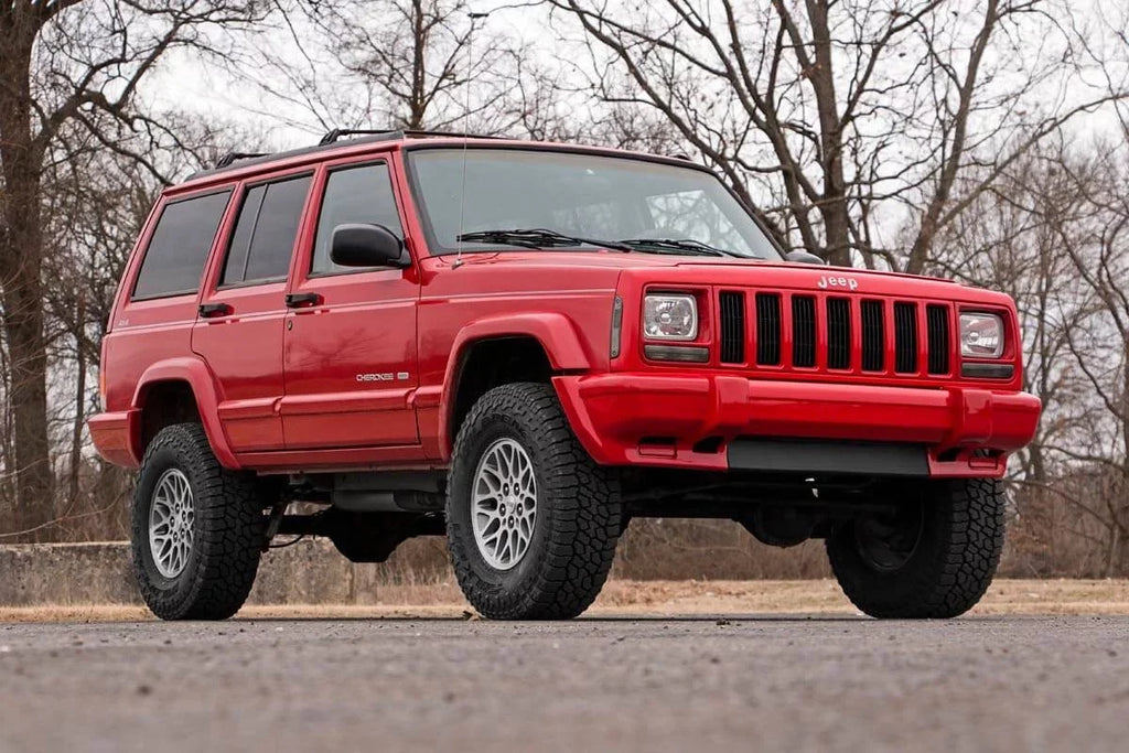 (fits) Jeep Cherokee Add XJ II Country Series Lift – | | New N3 3" 670XN2 1984–2001 Rough | Shocks Suspension Leaf Kit Release - Special Edition