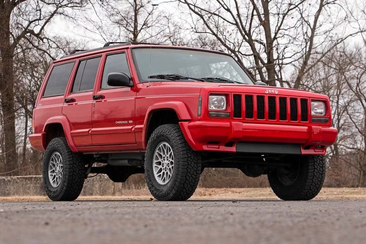 (fits) Jeep Cherokee Add XJ II Country Series Lift – | | New N3 3" 670XN2 1984–2001 Rough | Shocks Suspension Leaf Kit Release - Special Edition