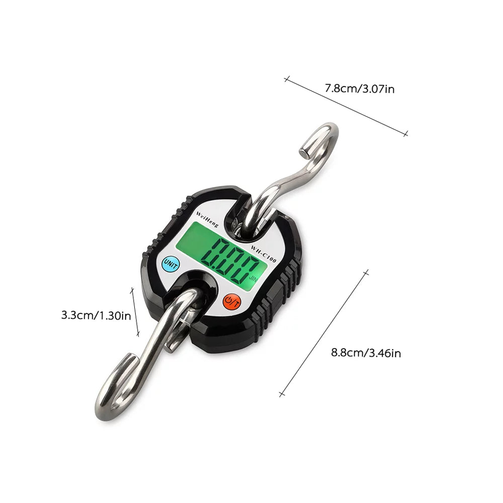150kg Portable Hanging with Scale Digital and Scale Function Fish Scale Luggage Tracking WeiHeng Tare Scale Digital Double–