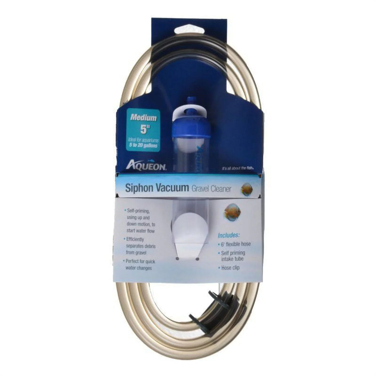 (Oceanriums 5" 6' New – Aqueon 5–20 Cleaner (3 Vacuum Tube – Pack) Siphon – Gallons) Release Gravel Hose Medium with - Special Edition