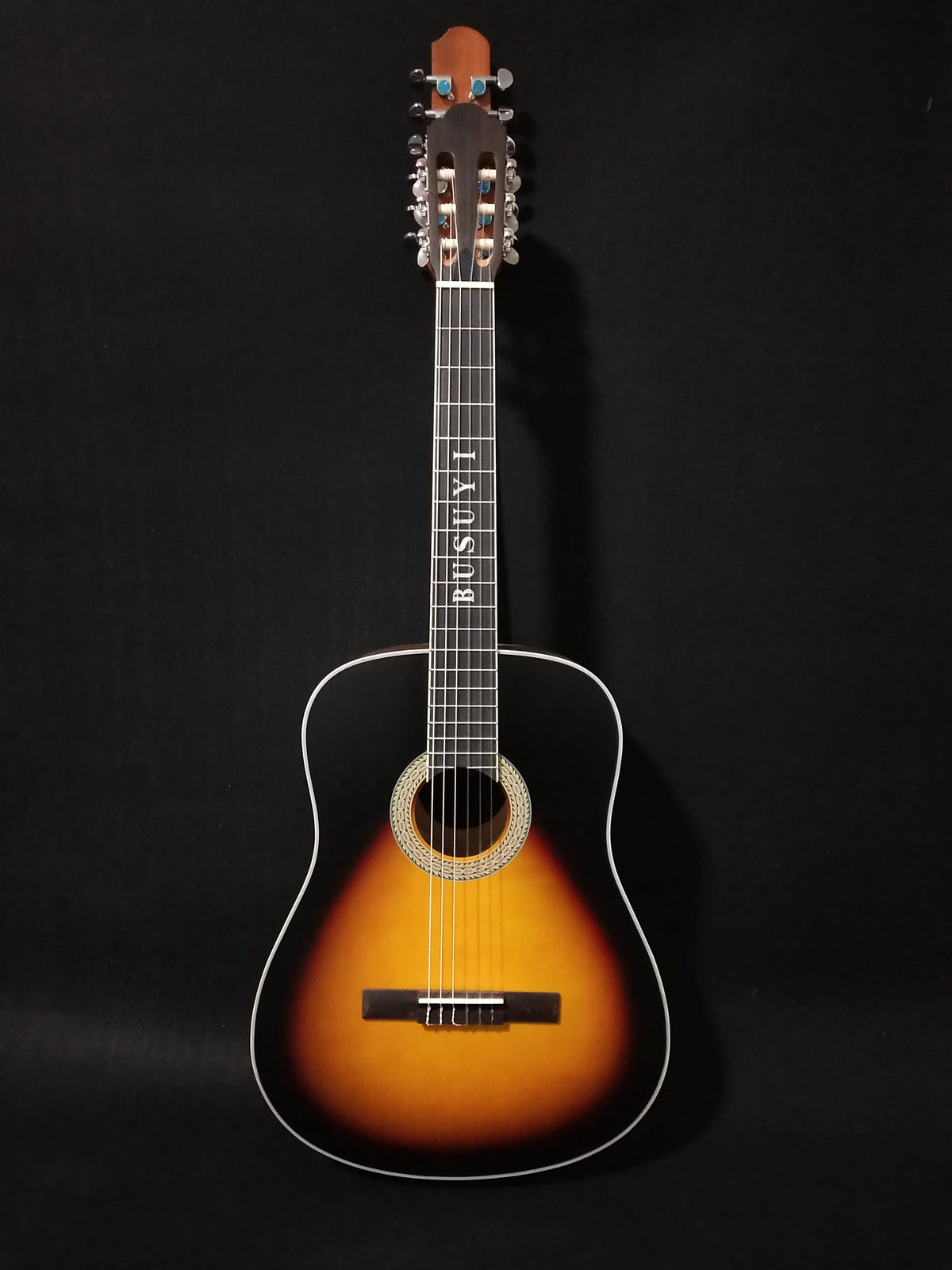 2021 Guitar PT Double Acoustic Neck, Strings Double 12/6 Sided Sunset Busuyi