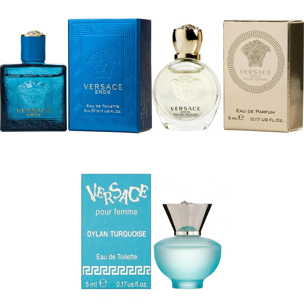 3PK EDP, Femme EDT, Turquoise Eros Men Women Eros Kit Dylan – Versace 5ml