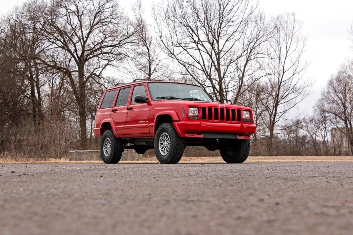 (fits) Jeep Cherokee Add XJ II Country Series Lift – | | New N3 3" 670XN2 1984–2001 Rough | Shocks Suspension Leaf Kit Release - Special Edition