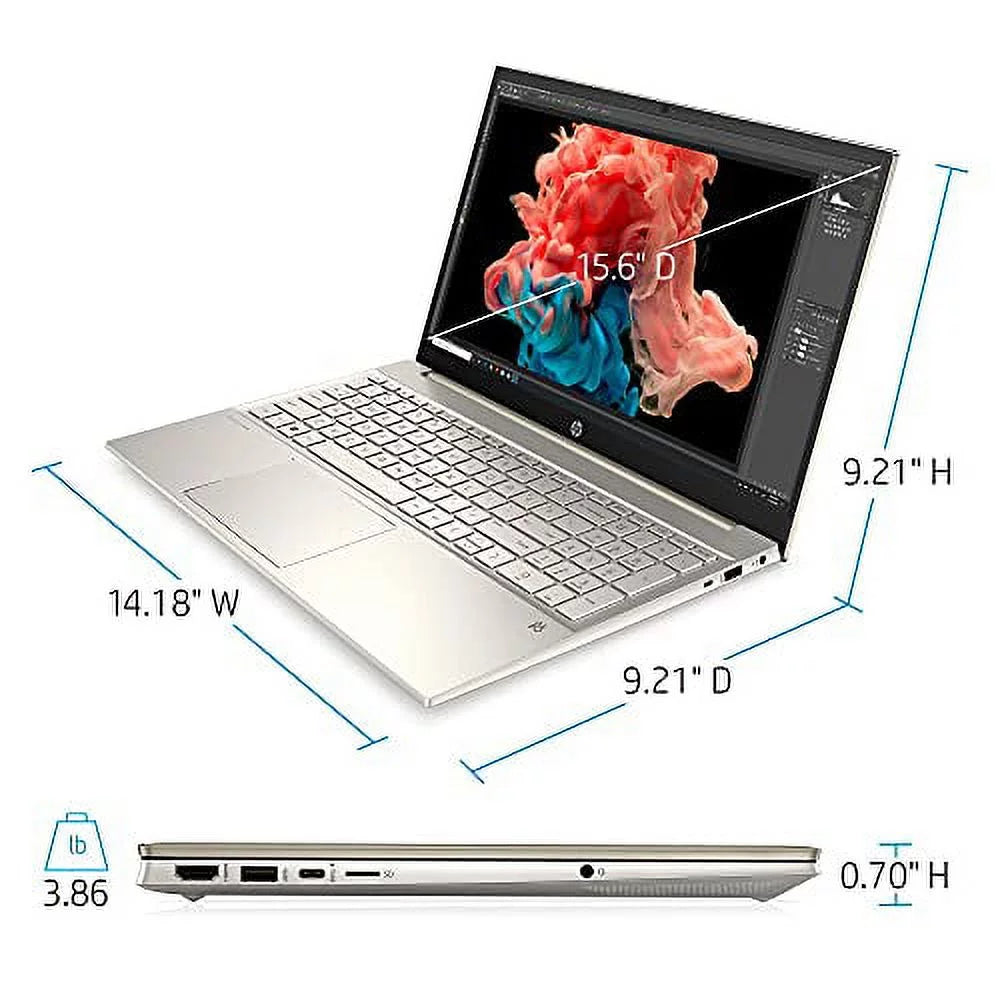 4–Core w/ Gen 11 USB – WiFi–6 32GB Bluetooth Home Release FHD Intel 2022 Pavilion Iris HDMI HP 11th 2TB 32GB Windows Xe Graphics 15.6" Touchscreen DDR4 Backlit New NVMe Keyboard SSD i5–1135G7 Laptop Webcam - Special Edition