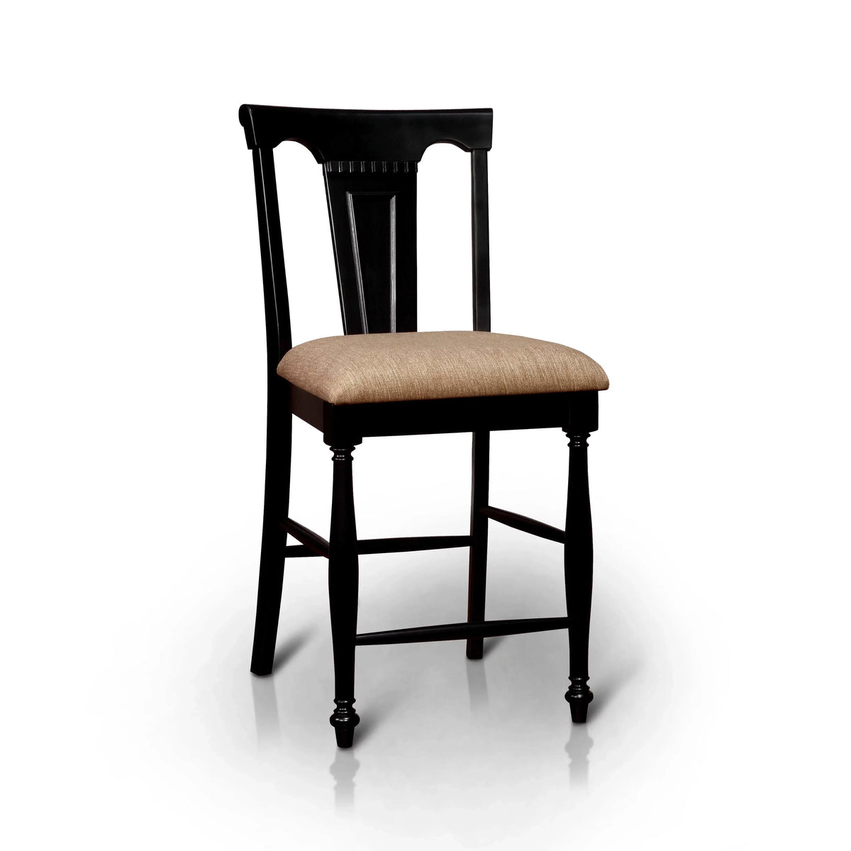 2) of Counter America Cherry Finish, Height Country Finish Kis by Wood Solid of White (Set Chairs Furniture White/Cherry