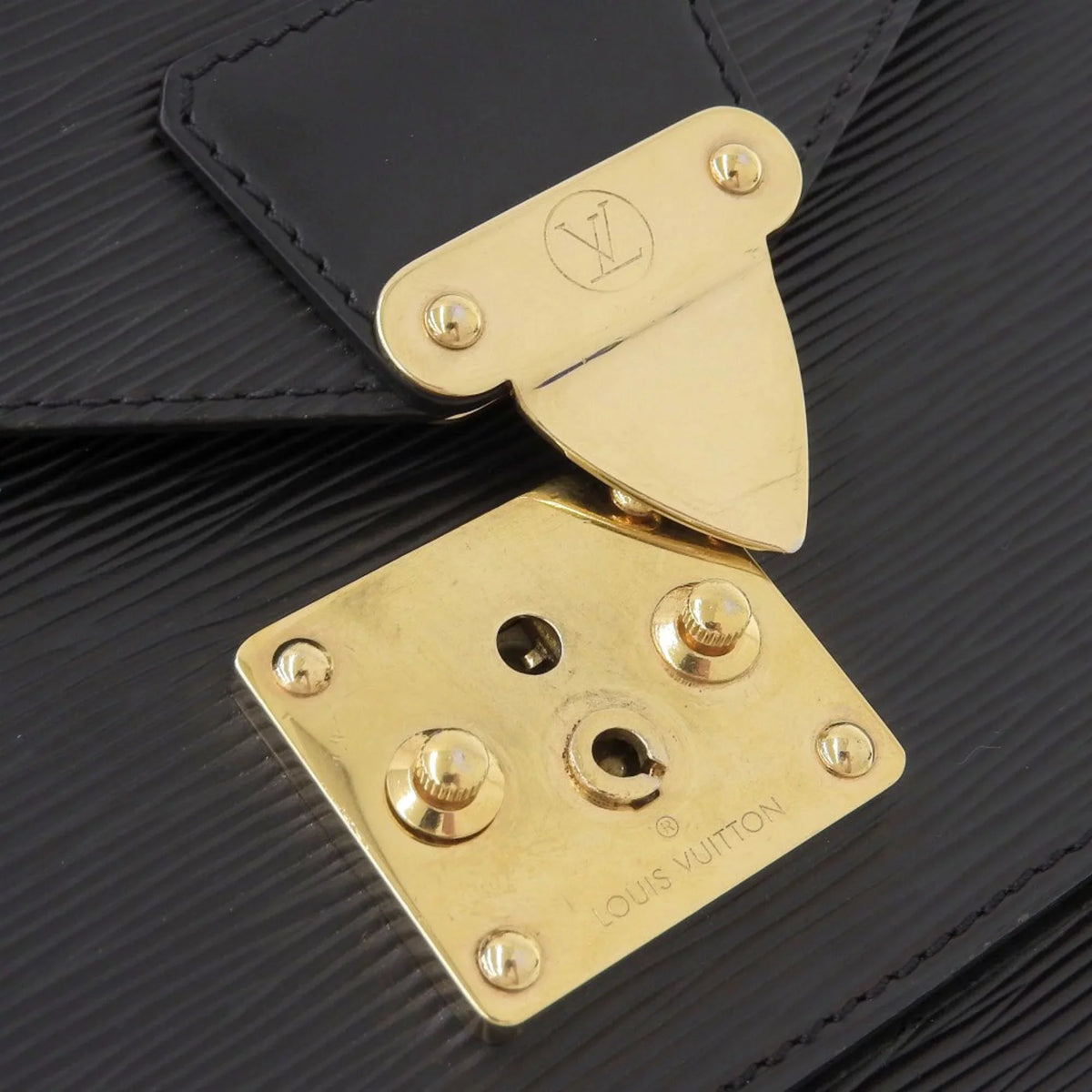 2WAY LOUIS Authenticated VUITTON Noir Louis Vuitton Bag Used Epi M52122 Monceau