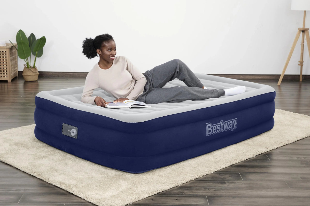 15" New Pump, Air Mattress Release Built–in AC Tritech Coating with Bestway Antimicrobial Full – - Special Edition