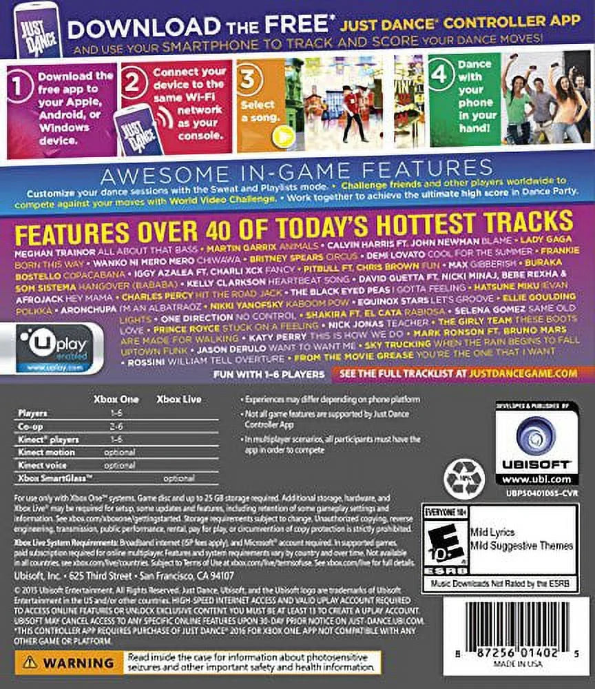 2016 – Just Xbox Dance One - Special Edition