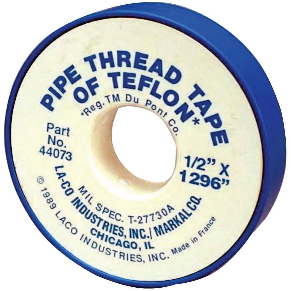 260 in Tapes, W X Thread Pipe PTFE Markal 1/2 in L