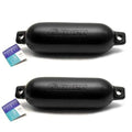 6 Black Boat Bumper 15 86881 Inch x Rush Rite Dock (Pair) - Special Edition