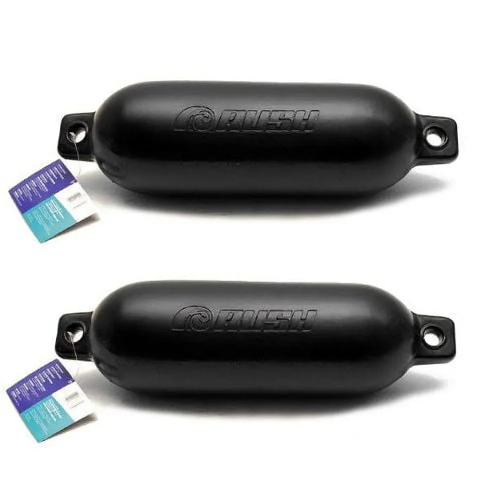 6 Black Boat Bumper 15 86881 Inch x Rush Rite Dock (Pair) - Special Edition