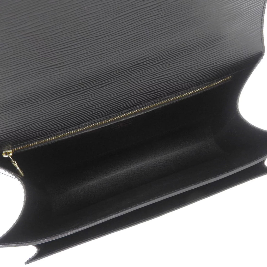 2WAY LOUIS Authenticated VUITTON Noir Louis Vuitton Bag Used Epi M52122 Monceau
