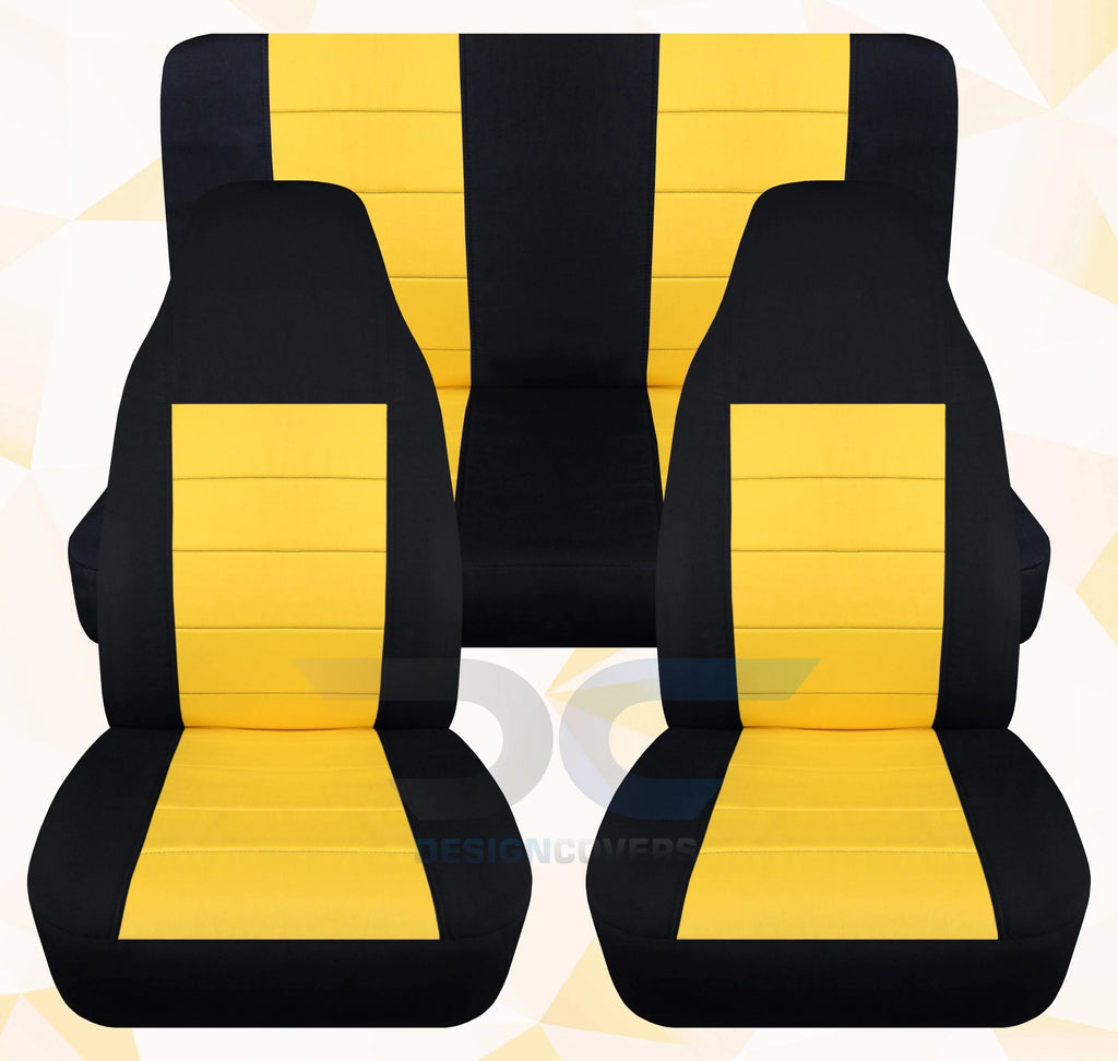 2003–2006 – Seat LJ T239–Designcovers Covers:Black Tone Compatible Jeep with Wrangler Two Yellow and Front&Rear Full Set