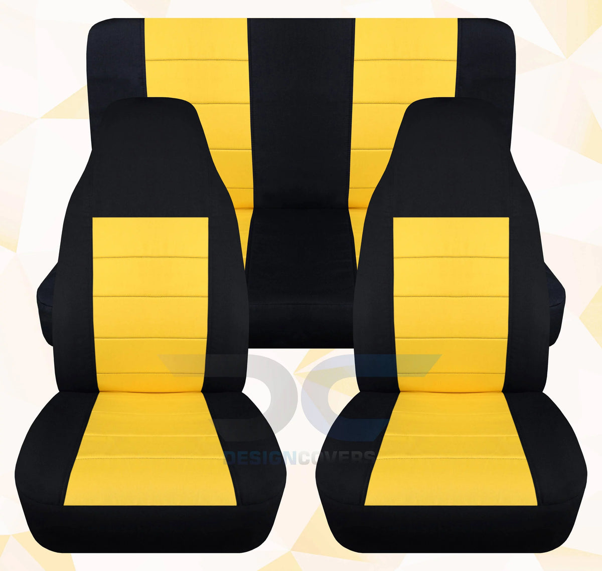 2003–2006 – Seat LJ T239–Designcovers Covers:Black Tone Compatible Jeep with Wrangler Two Yellow and Front&Rear Full Set