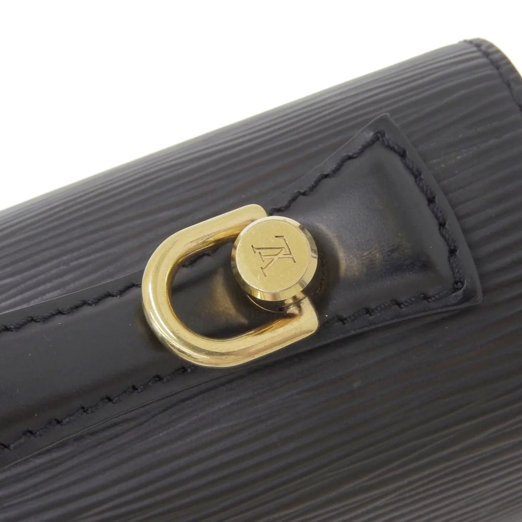 2WAY LOUIS Authenticated VUITTON Noir Louis Vuitton Bag Used Epi M52122 Monceau
