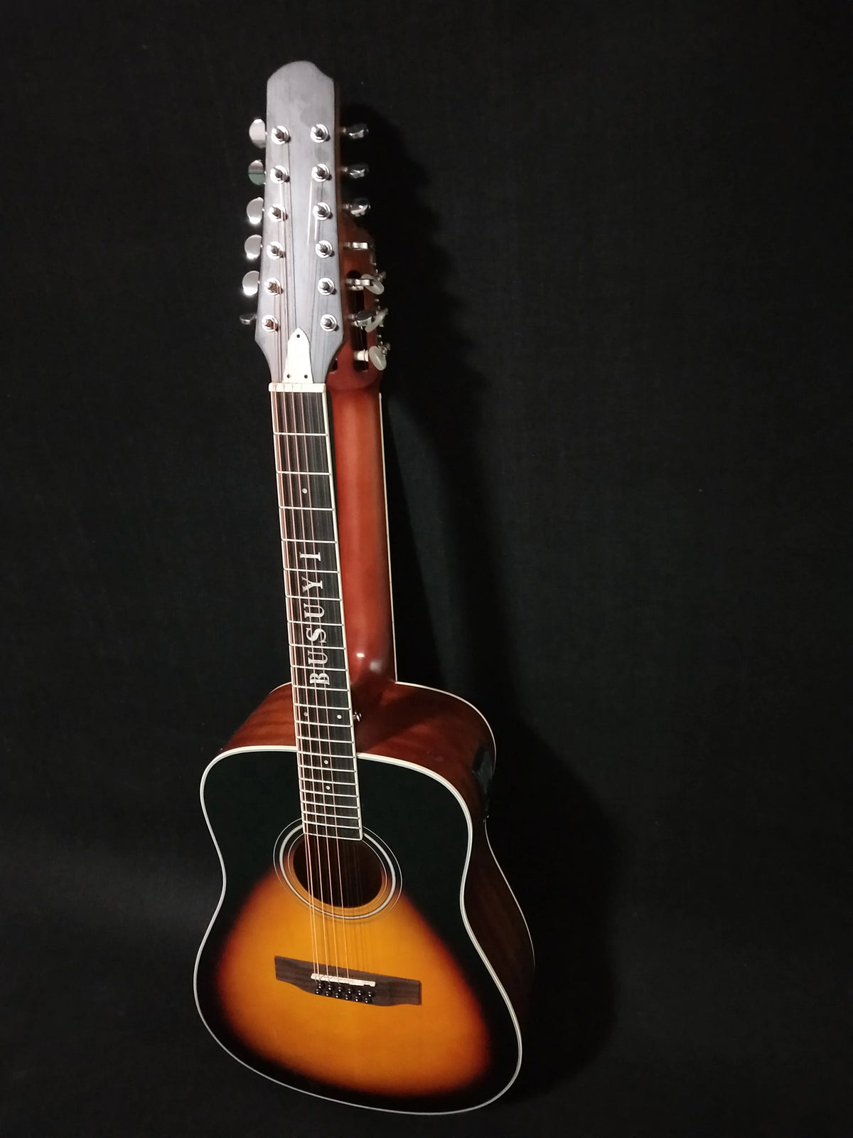 2021 Guitar PT Double Acoustic Neck, Strings Double 12/6 Sided Sunset Busuyi