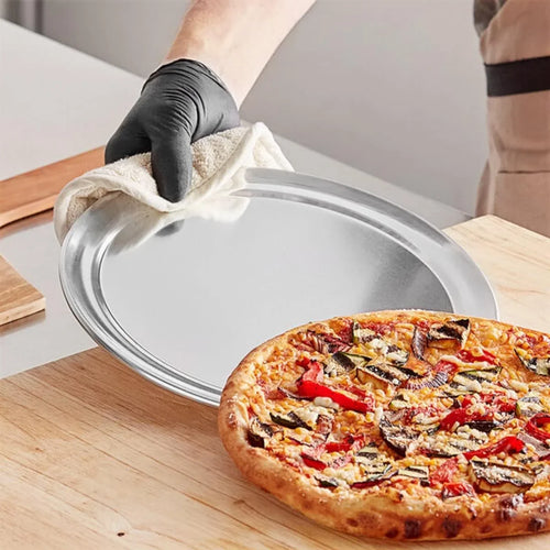 & Pan Round Pizzeria Tray Home Wide Tray of Bakeware Baking Aluminum Baking 11” Pan Set Tray Pizza Rim– Tray Pizza Pizza Restaurants Round TrueCraftware– 3 for Kitchen