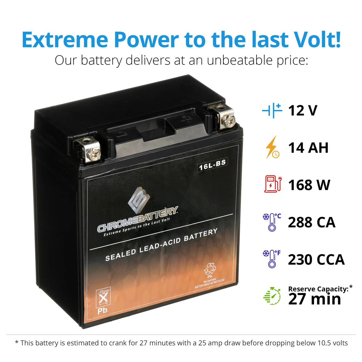 1995 – Release 550cc Battery CCA) Ski Js550 New YTX16L–BS 12 Volt,14 Jet for (16L–BS Battery Sx Chrome Kawasaki 230 Ah,