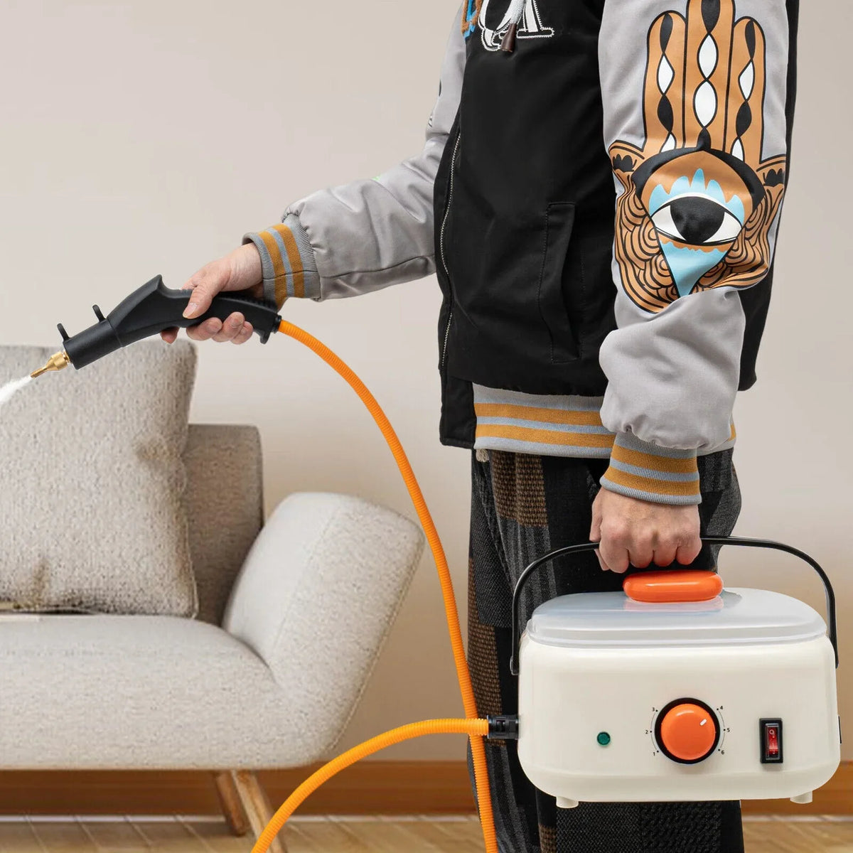 ,≥ Working Stores 2500W Temp Pressure Homes, Maintenance 100℃/212°F Restaurants, Machine Electric Hotels, Car Steam Temperature High Cleaning Commercial for Cleaner High