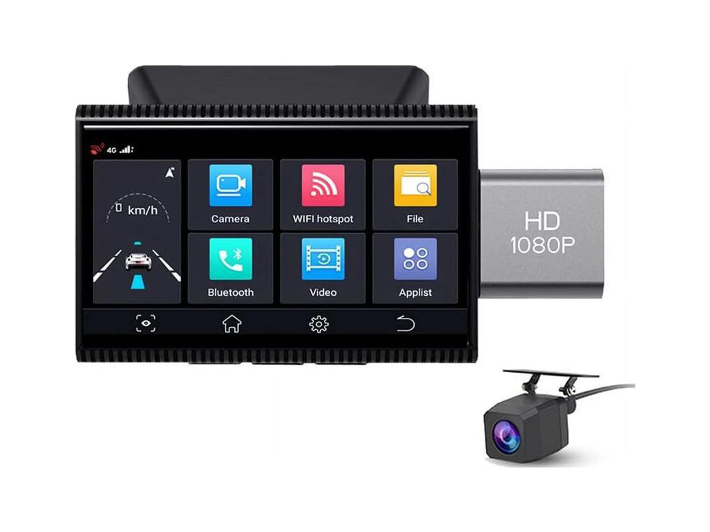 3.0 with Dual 1080P Lens Car Dash inch wifi Rear Bluetooth music Driving View GPS Recorder Video Android Monitor DVR 8.1 Remote FHD 4G Cam - Special Edition
