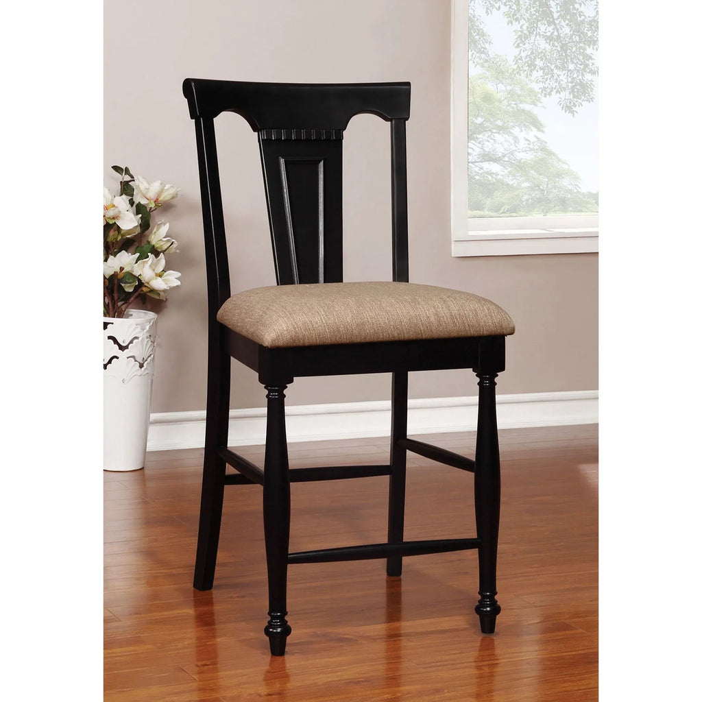 2) of Counter America Cherry Finish, Height Country Finish Kis by Wood Solid of White (Set Chairs Furniture White/Cherry