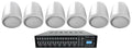 4–Zone JBL Commercial Source Pendant White Speakers Matrix Multi Amplifier+(6) - Special Edition