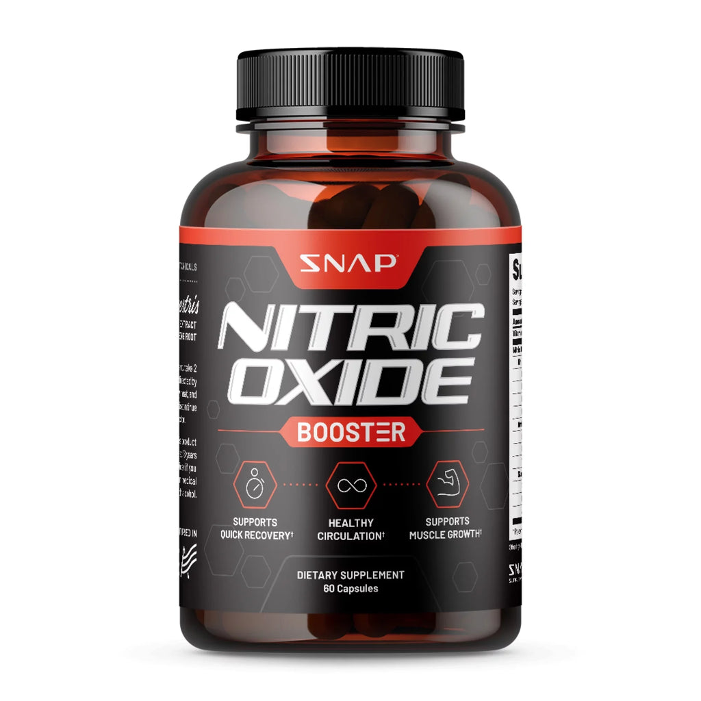 '+ Health Supplements 60 Booster Supplement Heart Nitric Capsules Snap 90 Oxide Bundle, and