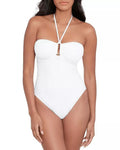 4 – One–Piece Ring Lauren New White Release Size Ralph Women's Crochet Bandeau LAUREN
